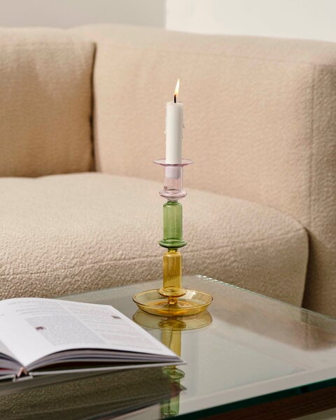 Candleholders, Flare candleholder, tall, rainbow, Multicolour