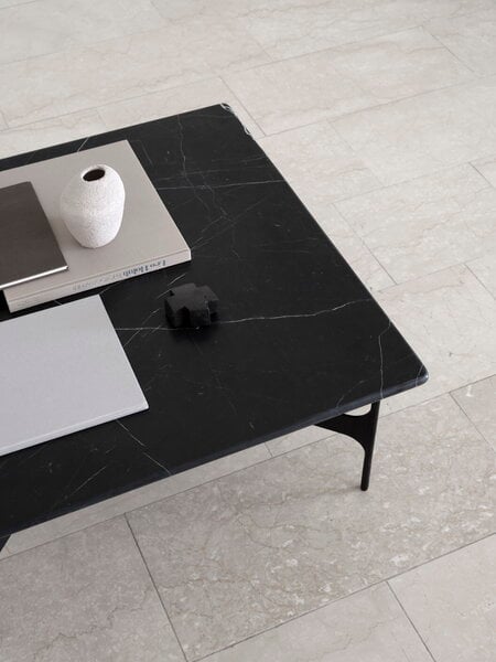 Sohvapöydät, Floema sohvapöytä, neliö, musta - musta marmori, Musta