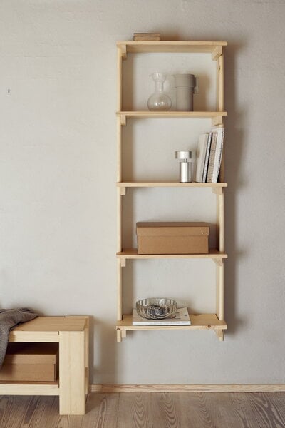 Wall shelves, Beam wall shelf 5, pine, Natural