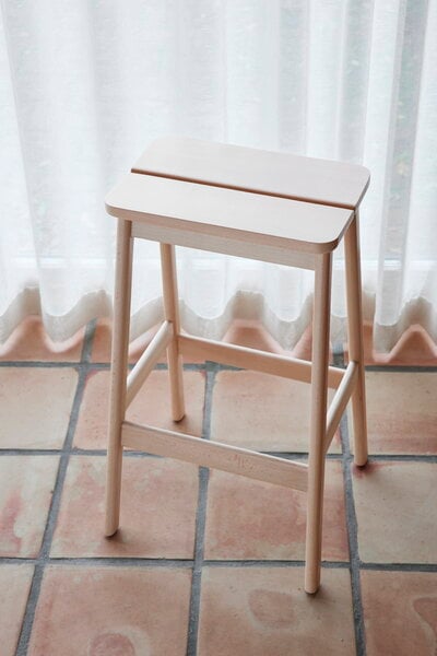 Bar stools & chairs, Angle standard bar stool, 75 cm, beech, Natural