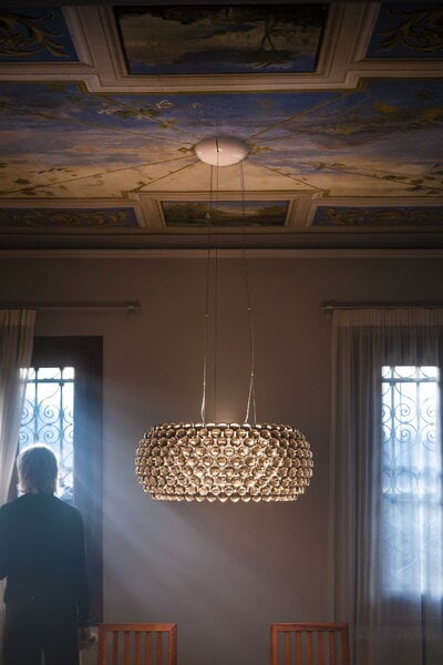 Pendant lamps, Caboche Plus pendant, large, dimmable, grey, Transparent