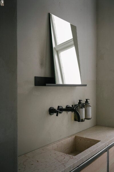 Bathroom accessories, Apothecary wall display, 500 ml, painted steel, Gray