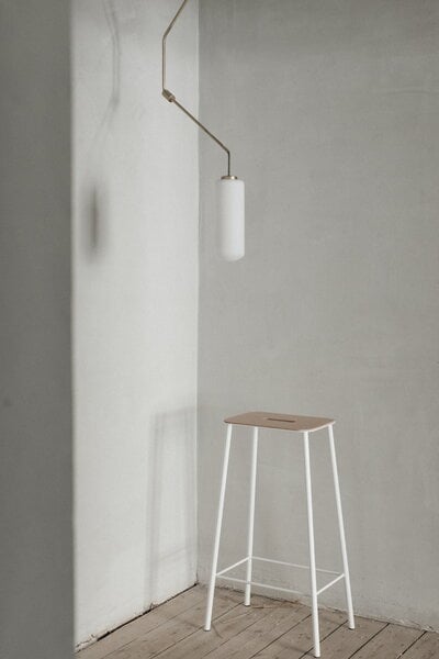 Bar stools & chairs, Adam stool, 76 cm, oak - matt white, White