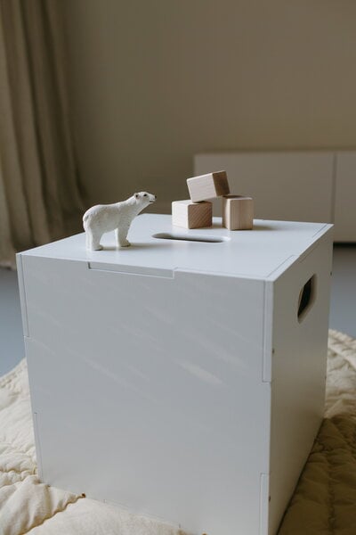 Boîtes de rangement, Boîte de rangement Cube, blanc, Blanc