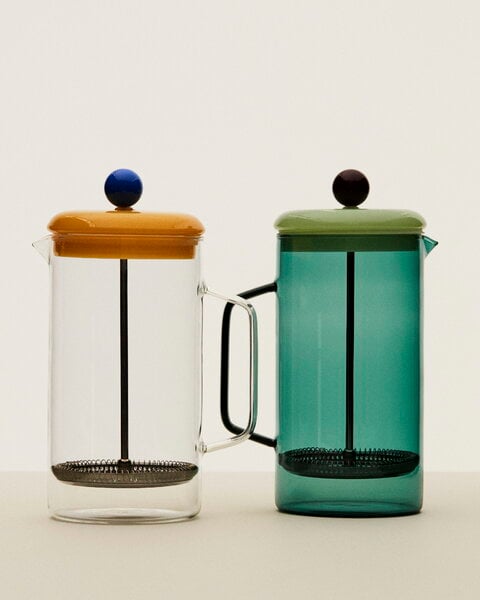 Coffee pots & teapots, French press brewer, aqua, Green