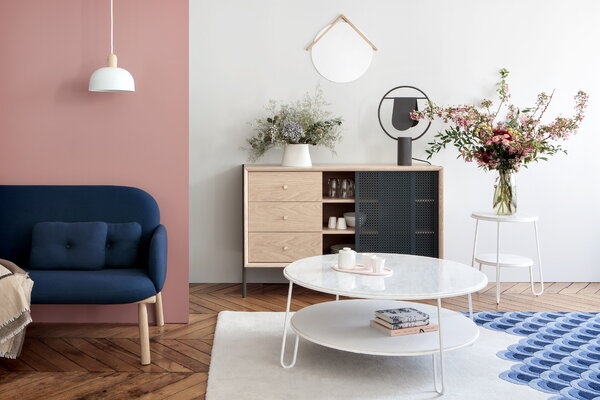 Hartô Gabin sideboard with drawers, high, oak - slate grey | Finnish ...