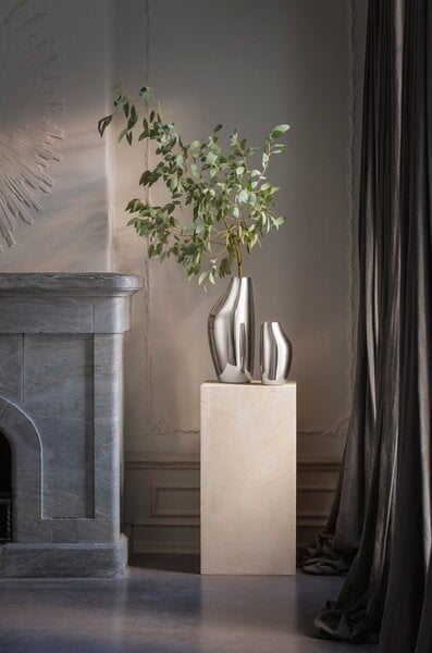 Vasen, Sky Vase, 27 cm, Edelstahl, Silber