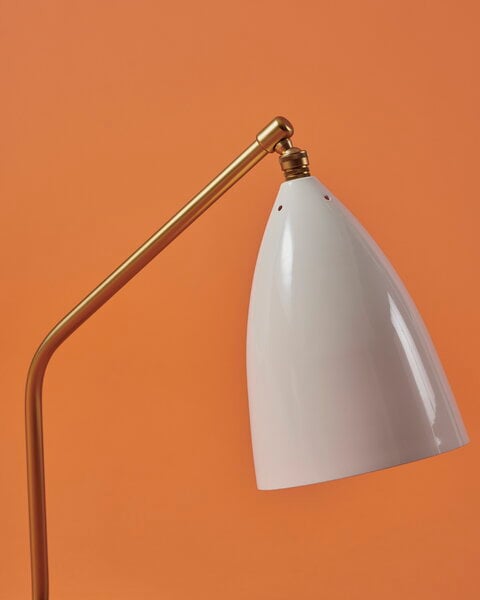 Lampes de bureau, Lampe de table Gräshoppa, blanc albâtre, brillant, Blanc