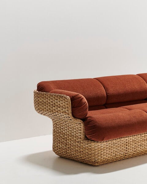 Sofas, Basket 2-seater sofa, rattan - Belsuede Special FR 133, Natural