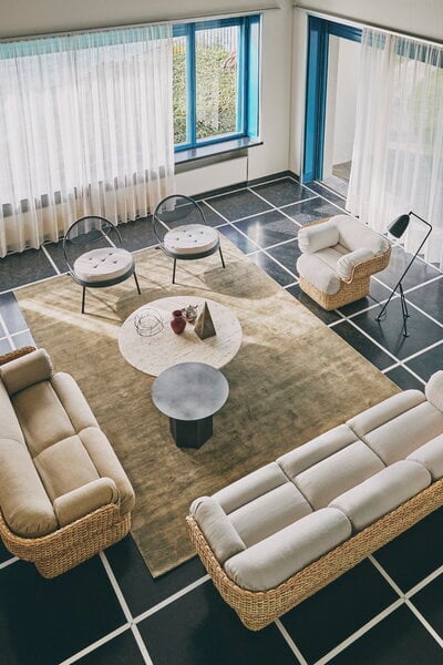 Sohvapöydät, Epic sohvapöytä, pyöreä, 110 cm, valkoinen travertiini, Valkoinen