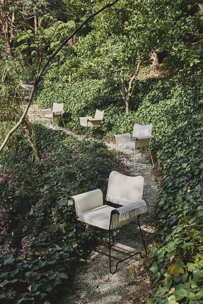 Terrassenstühle, Tropique Stuhl mit Fransen, Schwarz - Udine 12, Schwarz