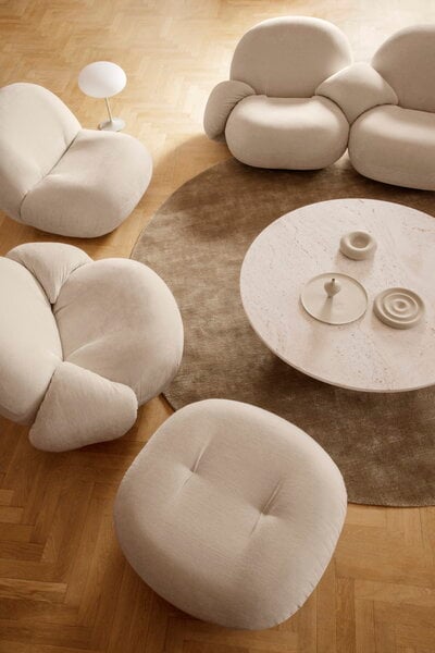 Coffee tables, Epic coffee table, round, 60 cm, white travertine, White