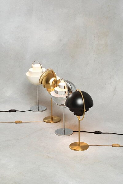 Lighting, Multi-Lite table lamp, brass - black semi matt, Black