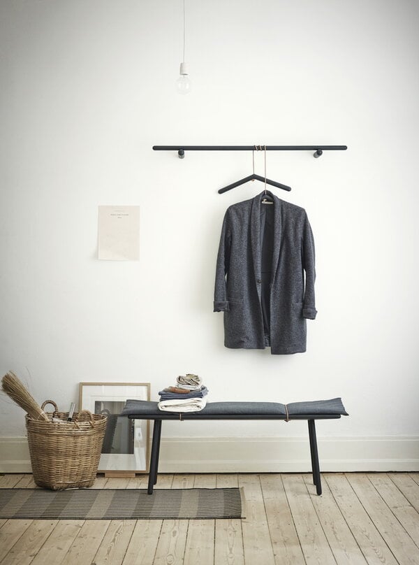 Wall coat racks, Georg rack 115, black, Black