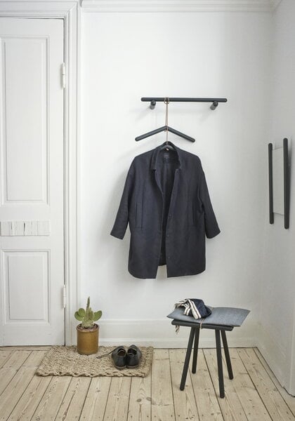 Wall coat racks, Georg rack 60, black, Black