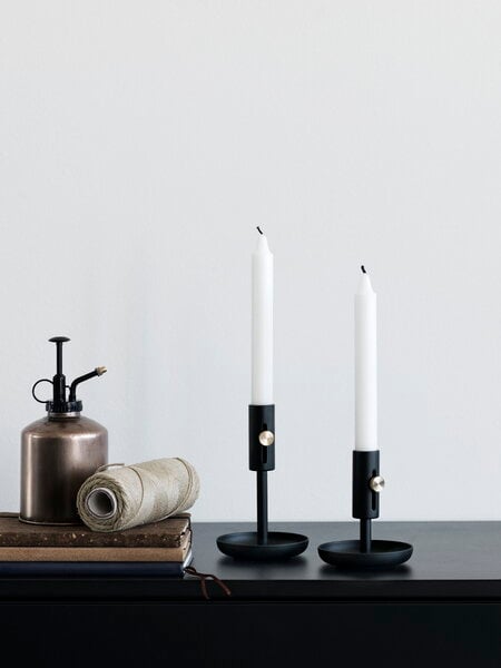 Candleholders, Granny candle holder, 16 cm, black, Black