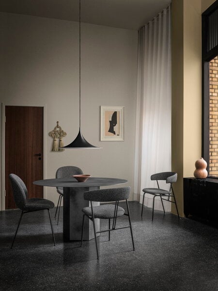 Pendant lamps, Semi pendant 60 cm, matt black, Black