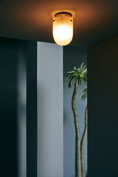 Plafoniere, Lampada da soffitto Seine, ottone anticato - corallo, Rosa