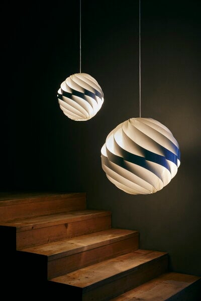 Pendant lamps, Turbo pendant, 36 cm, alabaster white, glossy, White