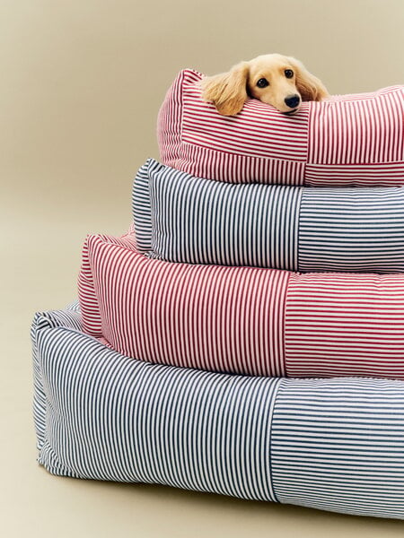 HAY Dogs bed, L, stripe, white - blue | Finnish Design Shop