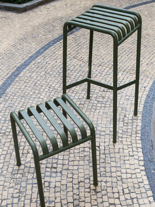 Patio chairs, Palissade bar stool, olive, Green