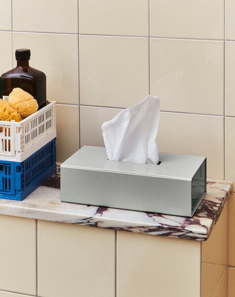 Accessori per il bagno, Scatola per fazzoletti Colour Storage, grigio, Grigio