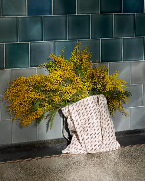 Bags, HAY Logo tote bag, burgundy, White