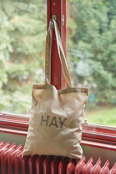Bags, HAY Logo tote bag, olive, Brown