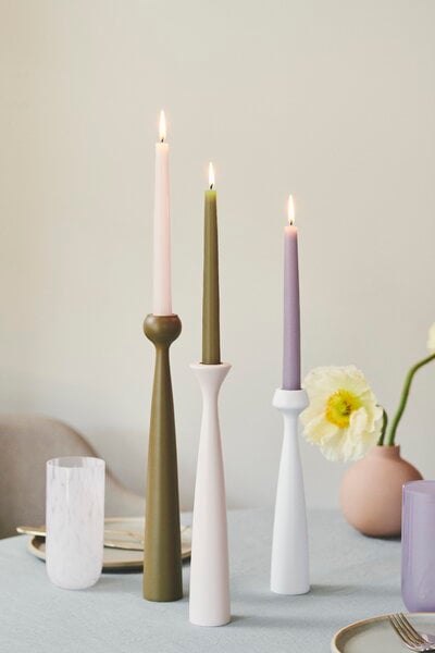 Candleholders, Tulip candleholder, olive green, Green