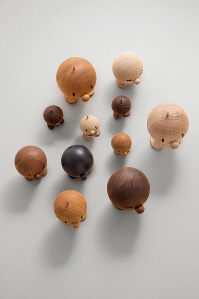 Figurines, Bumble, S, black stained oak, Brown