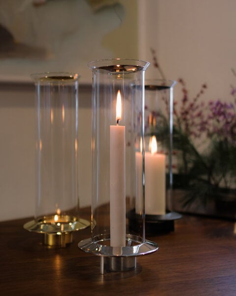 Candleholders, Fyr candle holder, nickel, Silver