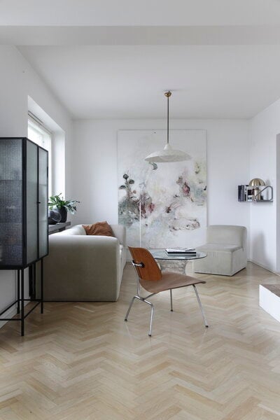 Coffee tables, Platner coffee table, nickel - clear glass , Transparent