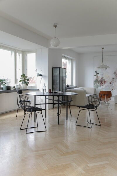 Dining chairs, Bertoia chair, black, Black