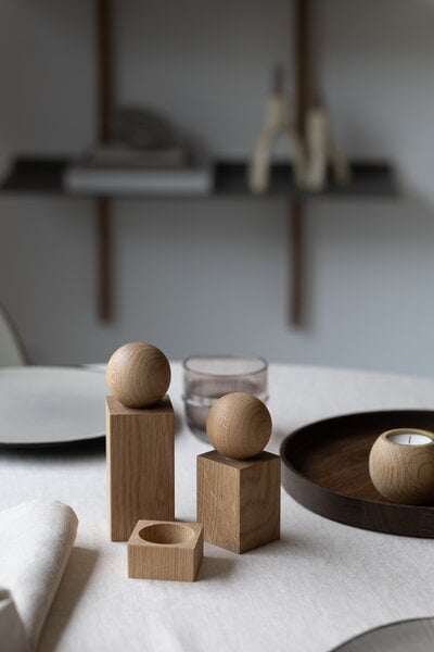 Salt & pepper, Twist salt - pepper set, oak, Natural