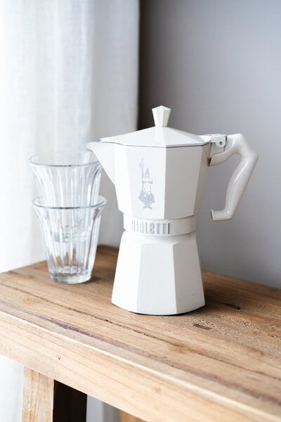 Kaffee- und Teekannen, Espressokocher Moka Exclusive, 6 Tassen, Creme, Weiß