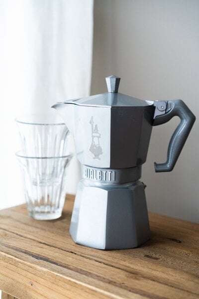 Coffee pots & teapots, Moka Exclusive espresso maker, 6 cups, silver, Silver