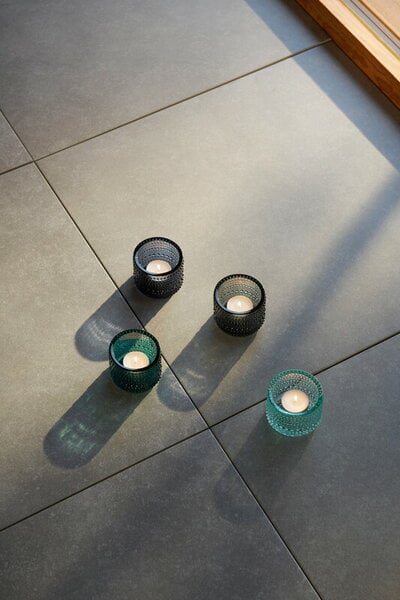 Tealight holders, Kastehelmi tealight candleholder 64 mm, turquoise, Turquoise