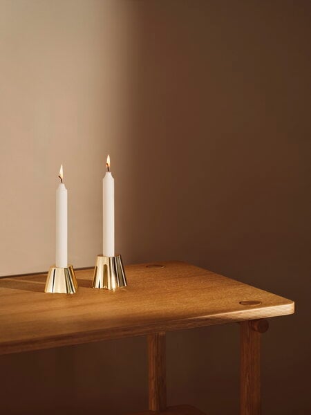 Iittala Aalto candleholder, 50 mm, brass | Finnish Design Shop