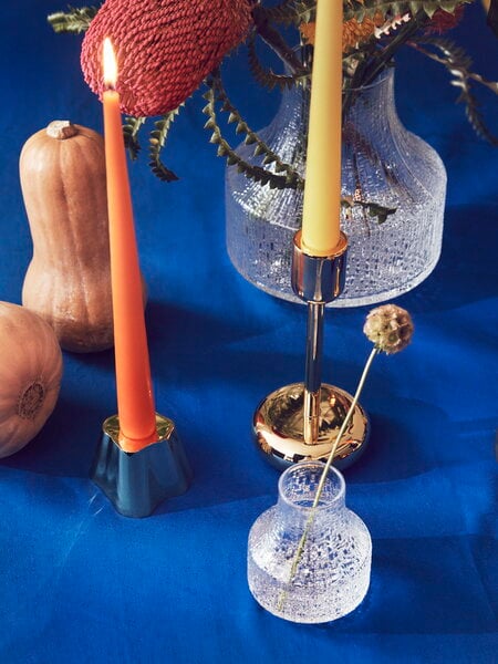 Kynttilänjalat, Nappula kynttilänjalka 183 mm, messinki, Kulta