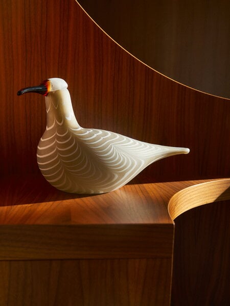 Glass objects, Birds by Toikka Curlew, sand, Beige