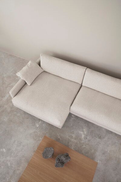 Sofas, Bebé sofa with chaise longue, left, beige Muru 472 - oak, Beige