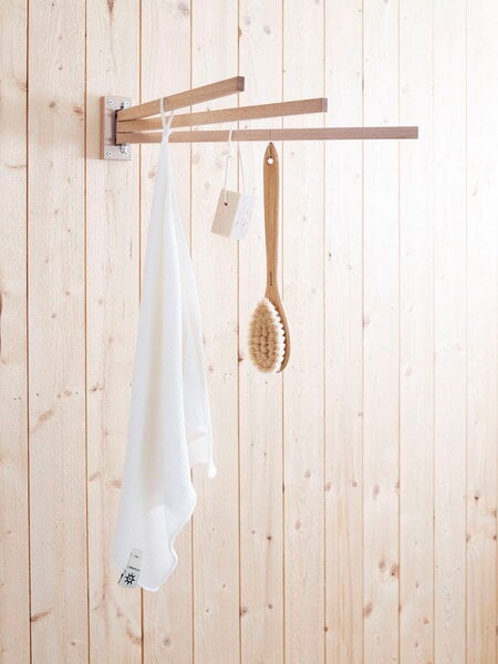 Cleaning products, Towel drier, 3 pegs, oak, Natural