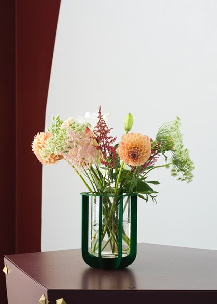 Vases, Jazz vase, green, Transparent