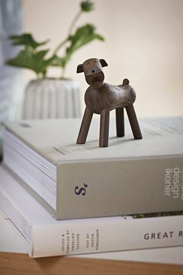 Figurines, Dog Tim, dark brown, Brown