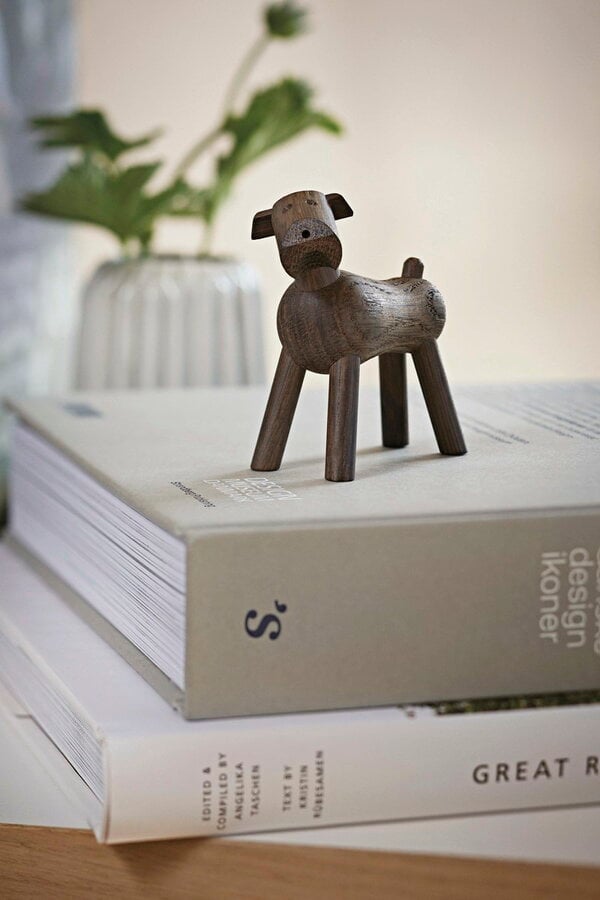 Figurines, Chien Tim, brun foncé, Marron