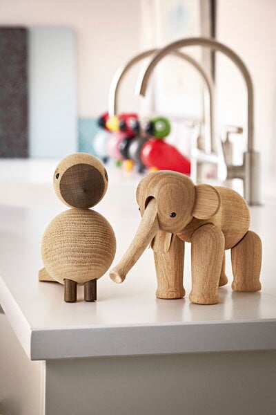 Statuette, Elefante di legno, Naturale