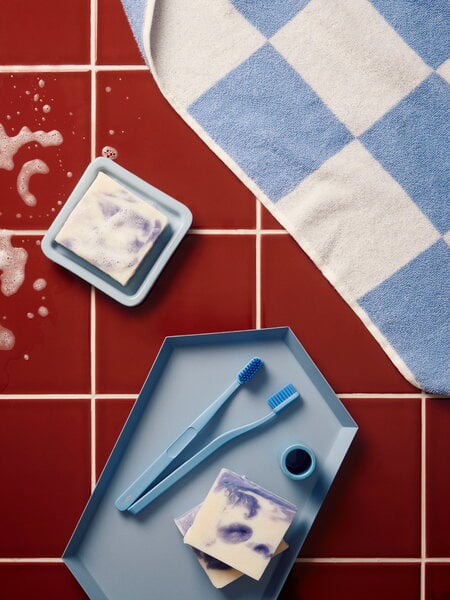 Bath towels, Check bath towel, 70 x 136 cm, sky blue, Light blue