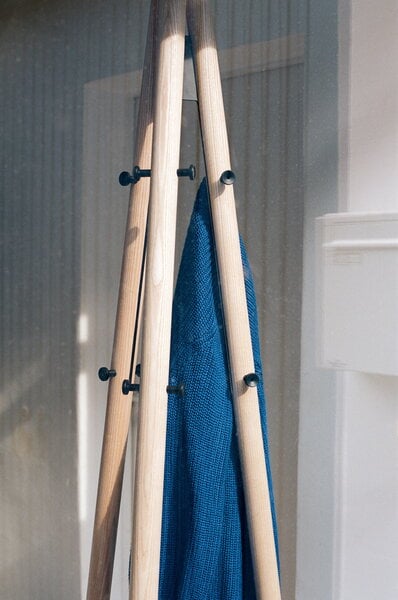 Coat stands, Kiila coat stand, ash - black, Natural