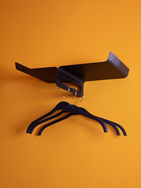 Wall coat racks, Kite hat rack, black, Black