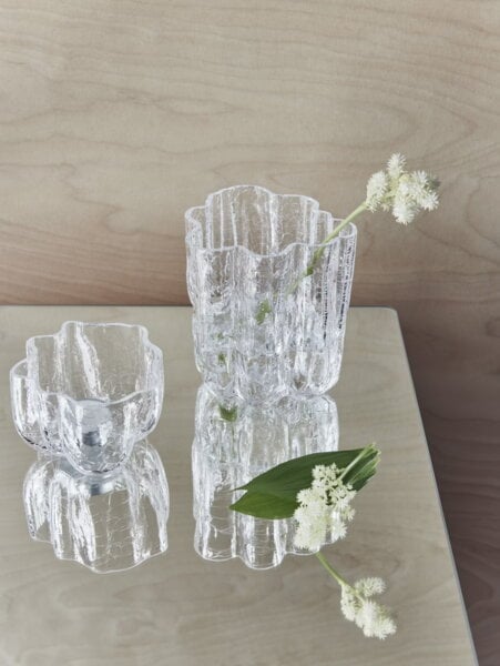 Tealight holders, Crackle votive, 58 mm, clear, Transparent